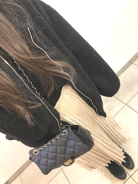 「コンバース ハイカット」｜「アイテム（ブルゾン）」を使った、tokoさん（レディース・161cm）の冬コーディネート