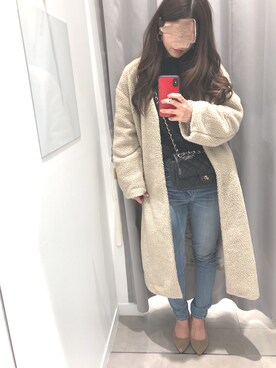 「GRL（グレイル）のアイテム（ピアス（両耳用））」を使った、tokoさん（レディース・161cm）の冬コーディネート