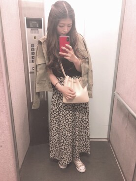 「DHOLIC（ディーホリック）のアイテム（その他アウター）」を使った、tokoさん（レディース・161cm）の春コーディネート