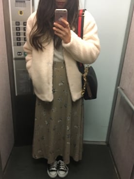 「CONVERSE（コンバース）のconverse（コンバース） ALL STAR OX（オールスターOX）（スニーカー）」を使った、tokoさん（レディース・161cm）の冬コーディネート