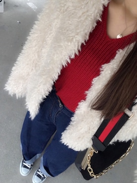 「CONVERSE（コンバース）のconverse（コンバース） ALL STAR OX（オールスターOX）（スニーカー）」を使った、tokoさん（レディース・161cm）の冬コーディネート