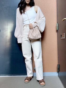 「ヒョウ柄サンダル」｜tokoさん（レディース・161cm）の春コーディネート