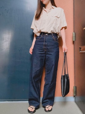 「LOWRYS FARM（ローリーズファーム）のショートＣＰＯシャツ　841006（シャツ/ブラウス）」を使った、tokoさん（レディース・161cm）の夏コーディネート