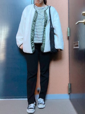 「CONVERSE（コンバース）のconverse（コンバース） ALL STAR OX（オールスターOX）（スニーカー）」を使った、tokoさん（レディース・161cm）の秋コーディネート