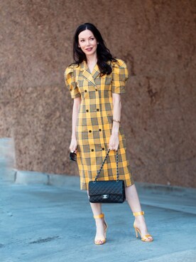 「plaid」｜「アイテム（ワンピース/ドレス）」を使った、lisavmさん（レディース・157cm）の秋コーディネート