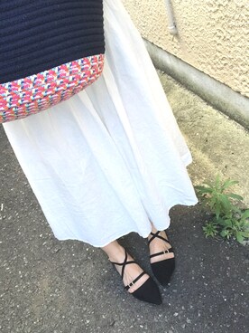 「ネイビー×ピンク」｜「アイテム（パンツ）」を使った、٩꒰ ´ᆺ`꒱۶yuki❁さん（レディース・152cm）の夏コーディネート