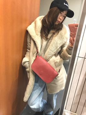 「ゆるカジ」｜「アイテム（帽子）」を使った、٩꒰ ´ᆺ`꒱۶yuki❁さん（レディース・152cm）の冬コーディネート