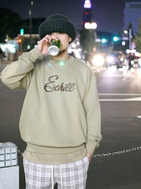 「原宿」｜「アイテム（ニットキャップ/ビーニー）」を使った、まっすー^さん（メンズ・165cm）の秋コーディネート
