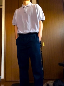「アイテム（チノパンツ）」を使った、anodeさん（メンズ・172cm）の春コーディネート