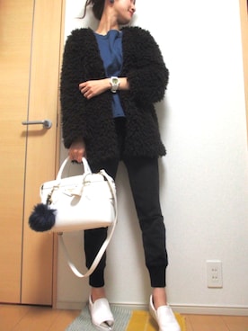  𝕐𝕌𝕂𝕚さん（レディース・160cm）の冬コーディネート