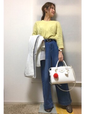 「スプリングSENSEOFPLACE」｜「アイテム（その他）」を使った、 𝕐𝕌𝕂𝕚さん（レディース・160cm）の春コーディネート