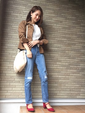  𝕐𝕌𝕂𝕚さん（レディース・160cm）の春コーディネート