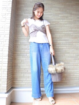 「アイテム（ピアス（両耳用））」を使った、 𝕐𝕌𝕂𝕚さん（レディース・160cm・20代）の夏コーディネート