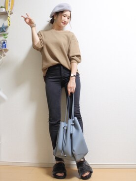 「アイテム（ピアス（両耳用））」を使った、 𝕐𝕌𝕂𝕚さん（レディース・160cm・20代）の秋コーディネート