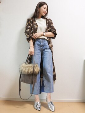 「アイテム（ピアス（両耳用））」を使った、 𝕐𝕌𝕂𝕚さん（レディース・160cm・20代）の秋コーディネート