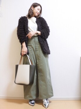 「アイテム（ピアス（両耳用））」を使った、 𝕐𝕌𝕂𝕚さん（レディース・160cm・20代）の秋コーディネート