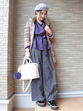  𝕐𝕌𝕂𝕚さん（レディース・160cm）の冬コーディネート