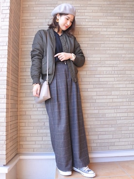 「GRL（グレイル）のアイテム（ピアス（両耳用））」を使った、 𝕐𝕌𝕂𝕚さん（レディース・160cm）の冬コーディネート