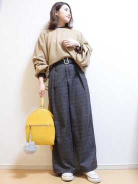 「CONVERSE（コンバース）のconverse（コンバース） ALL STAR OX（オールスターOX）（スニーカー）」を使った、 𝕐𝕌𝕂𝕚さん（レディース・160cm）の冬コーディネート