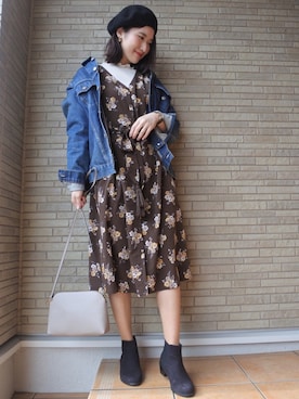 「URBAN RESEARCH（アーバンリサーチ）のアイテム（ピアス（両耳用））」を使った、 𝕐𝕌𝕂𝕚さん（レディース・160cm）の冬コーディネート