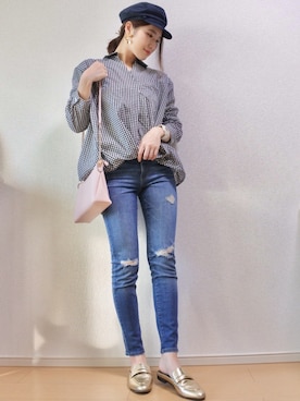  𝕐𝕌𝕂𝕚さん（レディース・160cm）の春コーディネート