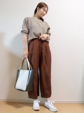 「CONVERSE（コンバース）のconverse（コンバース） ALL STAR OX（オールスターOX）（スニーカー）」を使った、 𝕐𝕌𝕂𝕚さん（レディース・160cm）の夏コーディネート