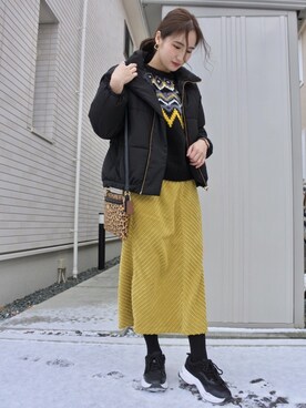  𝕐𝕌𝕂𝕚さん（レディース・160cm）の冬コーディネート