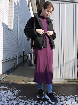  𝕐𝕌𝕂𝕚さん（レディース・160cm）の冬コーディネート