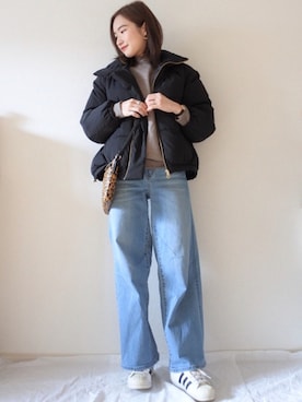「UNIQLOU」｜「アイテム（その他）」を使った、 𝕐𝕌𝕂𝕚さん（レディース・160cm）の冬コーディネート