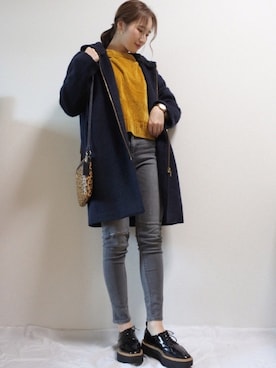  𝕐𝕌𝕂𝕚さん（レディース・160cm）の冬コーディネート