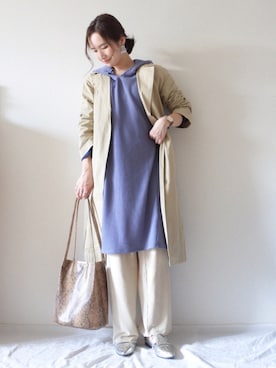「SEVENDAYS=SUNDAY（セブンデイズサンデイ）のアイテム（トレンチコート）」を使った、 𝕐𝕌𝕂𝕚さん（レディース・160cm）の春コーディネート