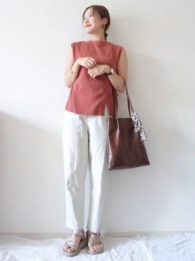 「LEPSIM（レプシィム）のアイテム（財布/小物）」を使った、 𝕐𝕌𝕂𝕚さん（レディース・160cm）の夏コーディネート