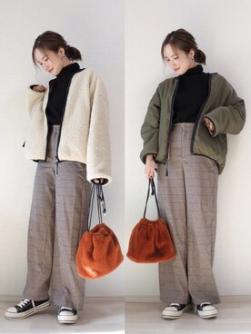 「Chaco closet」｜ 𝕐𝕌𝕂𝕚さん（レディース・160cm）の秋コーディネート