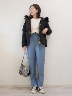 「アシメニット」｜ 𝕐𝕌𝕂𝕚さん（レディース・160cm）の秋コーディネート