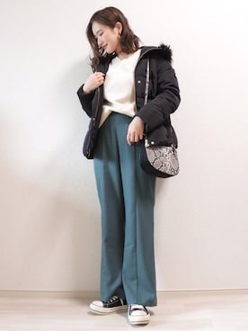 𝕐𝕌𝕂𝕚さん(レディース・160cm)の冬コーディネート