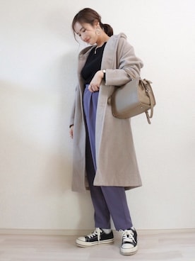  𝕐𝕌𝕂𝕚さん（レディース・160cm）の冬コーディネート