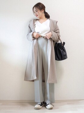  𝕐𝕌𝕂𝕚さん（レディース・160cm）の冬コーディネート