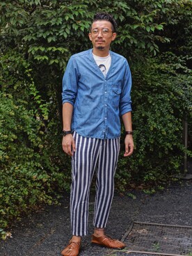 「撮影」｜「アイテム（その他）」を使った、kazzyさん（メンズ・178cm）の秋コーディネート
