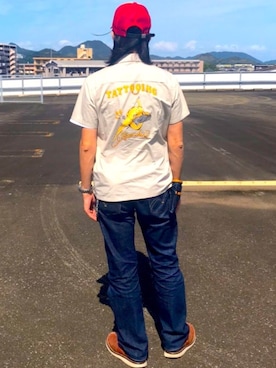 「ISAMU KATAYAMA BACKLASH（イサムカタヤマバックラッシュ）のアイテム（キャップ）」を使った、romeohさん（メンズ・168cm）の秋コーディネート