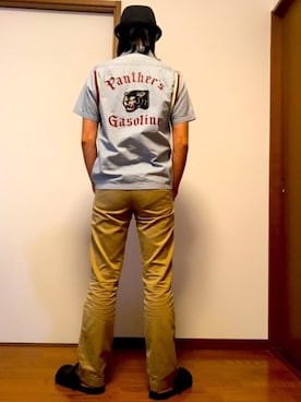 「BURGUS PLUS（バーガスプラス）のアイテム」を使った、romeohさん（メンズ・168cm）の秋コーディネート