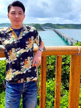 「SAMURAI JEANS（サムライジーンズ）のアイテム」を使った、romeohさん（メンズ・168cm）の夏コーディネート