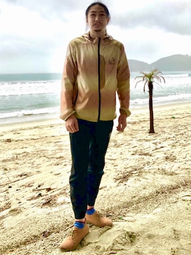 「MERRELL（メレル）のアイテム（スリッポン）」を使った、romeohさん（メンズ・168cm）の春コーディネート