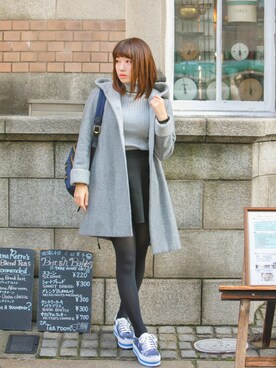 「Marc by Marc Jacobs（マークバイマークジェイコブス）のアイテム（スニーカー）」を使った、Yunpoliさん（レディース・158cm）の冬コーディネート