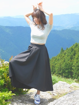 「Marc by Marc Jacobs（マークバイマークジェイコブス）のアイテム（シューズ）」を使った、Yunpoliさん（レディース・158cm）の夏コーディネート