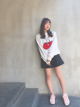 「KIRSH（キルシー）のアイテム（スウェット）」を使った、Yunpoliさん（レディース・158cm）の夏コーディネート
