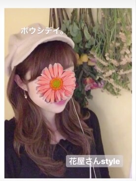 「RETRO GIRL（レトロガール）のアイテム（ニットキャップ/ビーニー）」を使った、❁❀ｉｚｕｍｉ❁さん（レディース・175cm）の春コーディネート