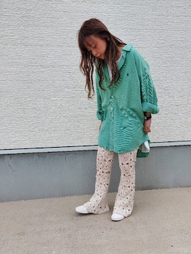 「scene（シーン）のアイテム（パンツ）」を使った、こなつさん（レディース・156cm）の春コーディネート