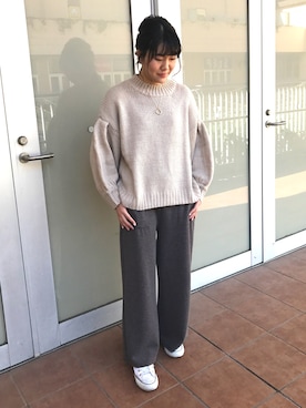 「Sugar spoon（シュガースプーン）のアイテム」を使った、UOさん（レディース・162cm）の秋コーディネート