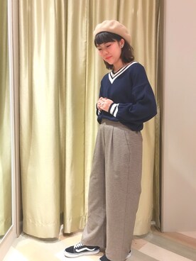 「秋冬」｜「アイテム（チュニック）」を使った、UOさん（レディース・162cm）の秋コーディネート