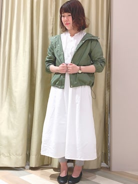 「スカラップ」｜「アイテム（レッグウェア）」を使った、UOさん（レディース・162cm）の春コーディネート